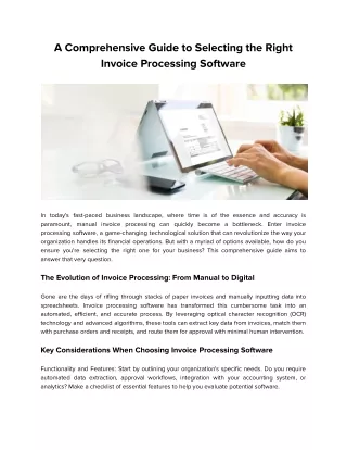 Invoice Processing Software
