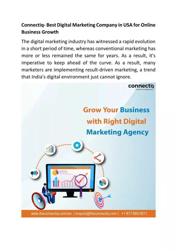connectiq best digital marketing company