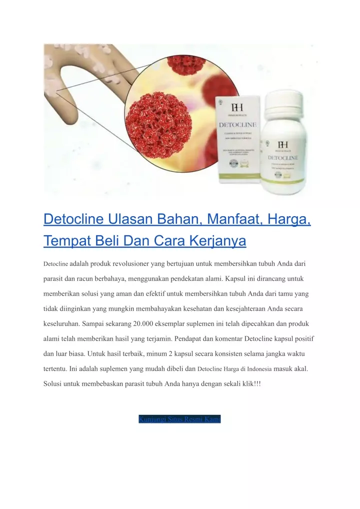 detocline ulasan bahan manfaat harga tempat beli