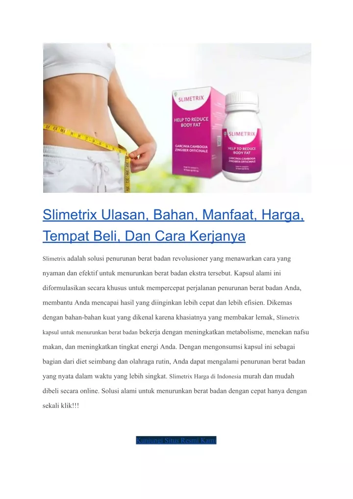 slimetrix ulasan bahan manfaat harga tempat beli