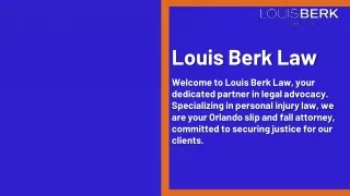 Louis Berk Law Advocacy with Expertise
