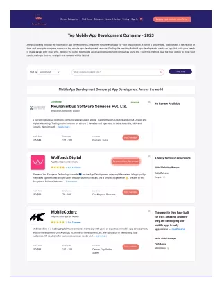 Top Mobile App Development Company
