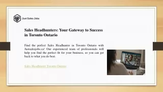 Sales Headhunters Your Gateway to Success in Toronto Ontario