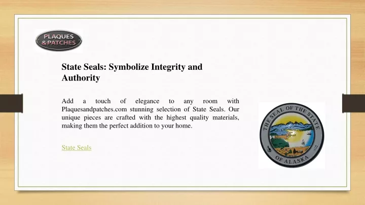 state seals symbolize integrity and authority