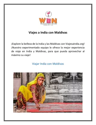 Viajes a India con Maldivas
