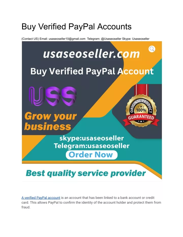 buy verified paypal accounts