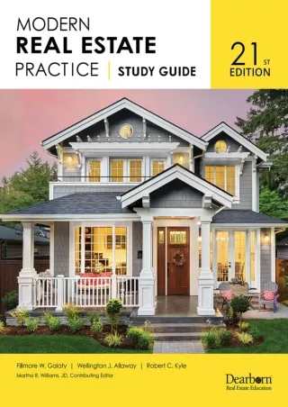 Read ebook [PDF] Study Guide for Modern Real Estate Practice 21st Edition