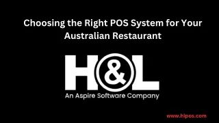 Choosing the Right POS System for Your Australian Restaurant