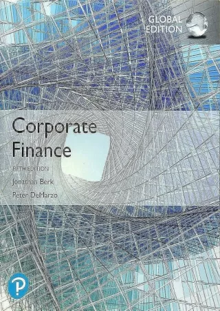 [PDF READ ONLINE] Corporate Finance, Global Edition