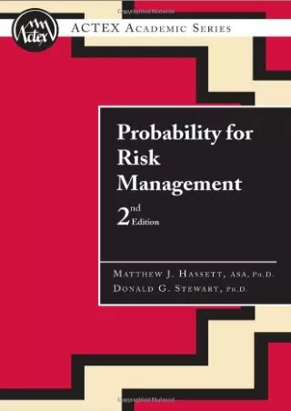 [PDF] DOWNLOAD Probability for Risk Management
