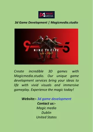 3d Game Development  Magicmedia.studio