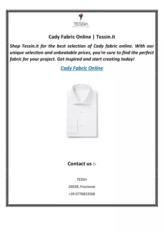 Cady Fabric Online