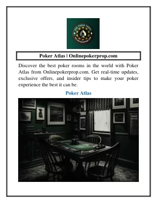 Poker Atlas  Onlinepokerprop