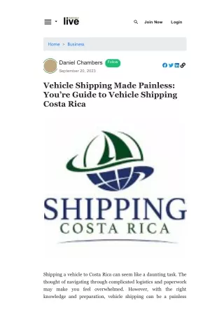 Vehicle Shipping Made Painless You’re Guide to Vehicle Shipping Costa Rica