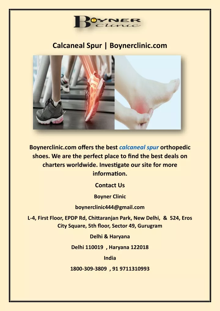 calcaneal spur boynerclinic com