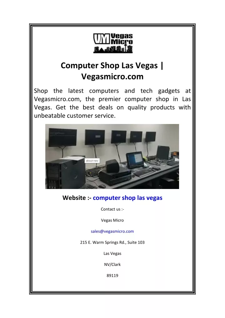 computer shop las vegas vegasmicro com