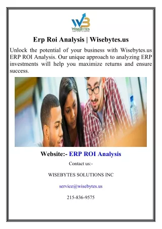 Erp Roi Analysis  Wisebytes.us