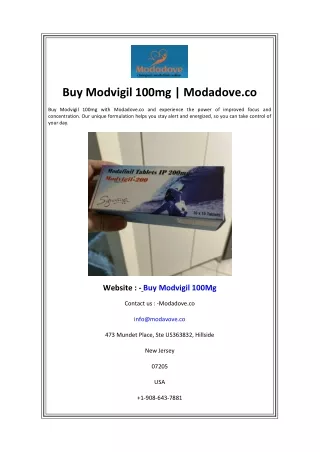 Buy Modvigil 100mg Modadove.co