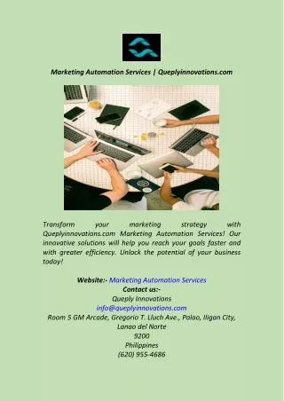 Marketing Automation Services  Queplyinnovations.com