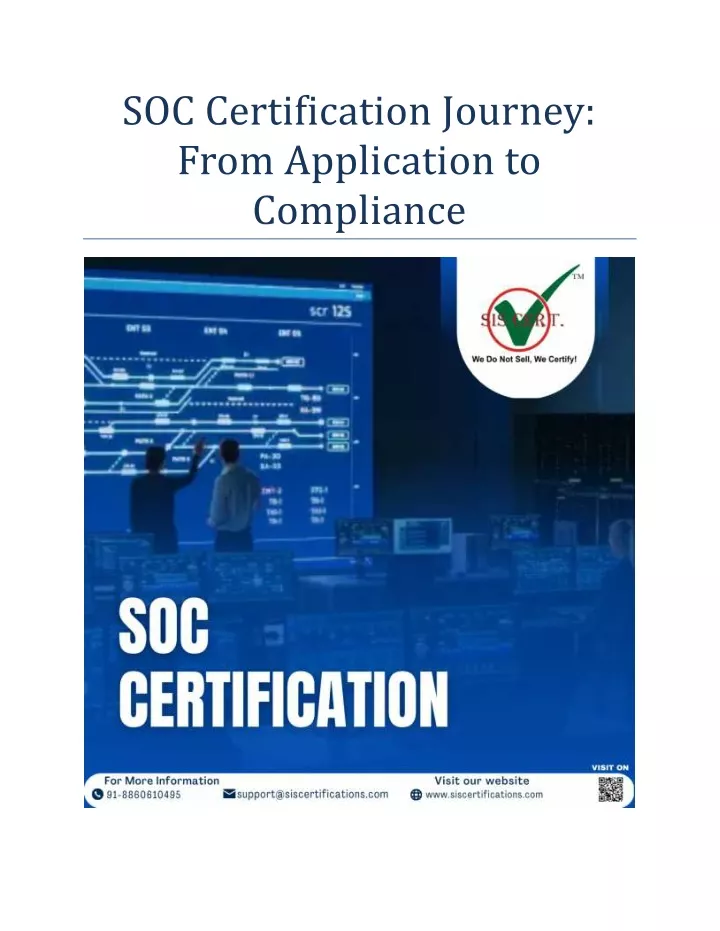 soc certification journey from application