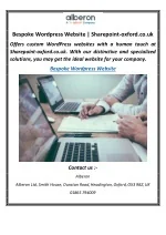 Bespoke Wordpress Website - slide 1