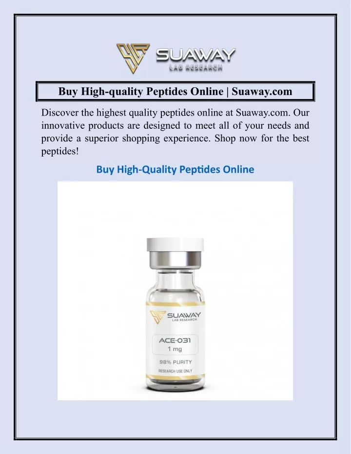 buy high quality peptides online suaway com