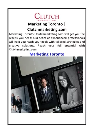 Marketing Toronto  Clutchmarketing.com