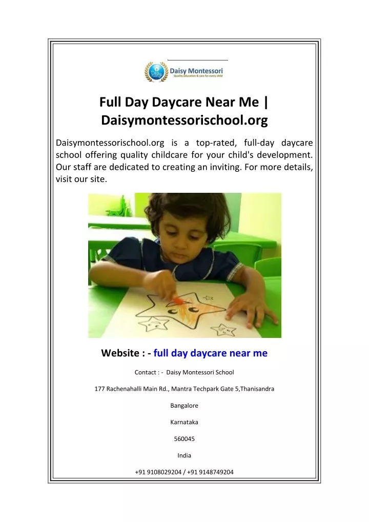full day daycare near me daisymontessorischool org