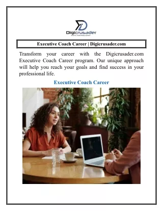 Executive Coach Career  Digicrusader