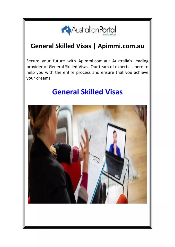 general skilled visas apimmi com au