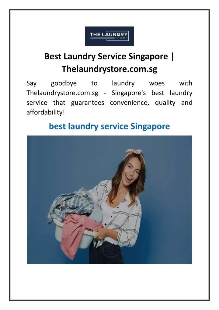 best laundry service singapore thelaundrystore