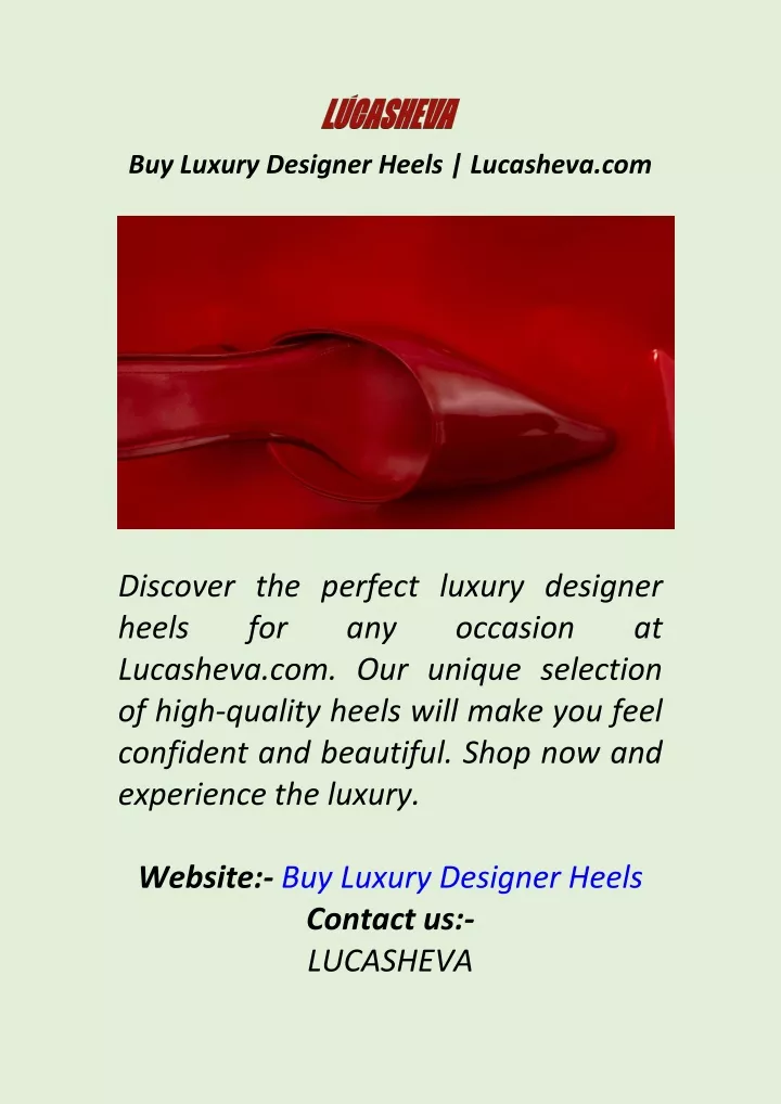 buy luxury designer heels lucasheva com