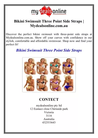 Bikini Swimsuit Three Point Side Straps  Mydealsonline.com.au