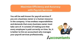 Maximize Efficiency and Accuracy with Payroll Services