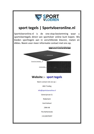 sport tegels  Sportvloeronline.nl