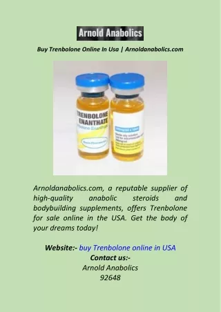 Buy Trenbolone Online In Usa  Arnoldanabolics.com