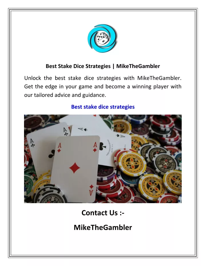 best stake dice strategies mikethegambler