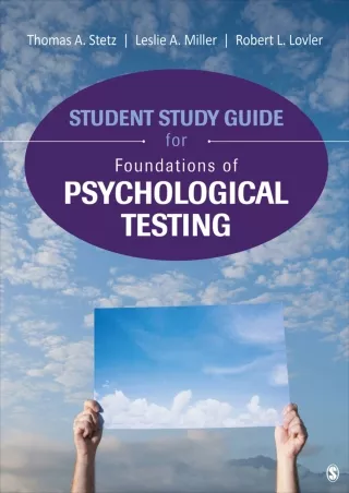 [READ DOWNLOAD] Student Study Guide for Foundations of Psychological Testing