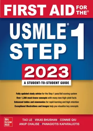 get [PDF] Download First Aid for the USMLE Step 1 2023