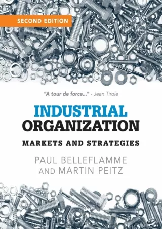 DOWNLOAD/PDF Industrial Organization: Markets and Strategies