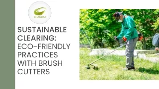 SUSTAINABLE CLEARING: ECO-FRIENDLY PRACTICES WITH BRUSH CUTTERS