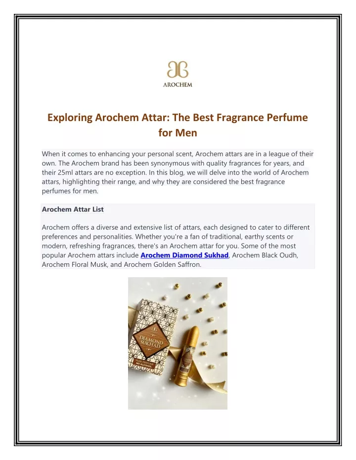 exploring arochem attar the best fragrance