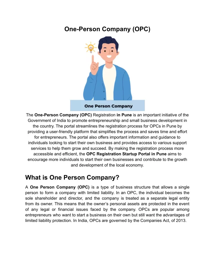 one person company opc