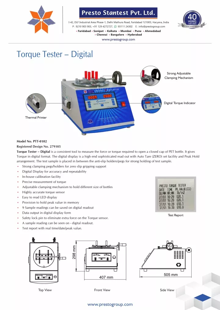 pre s to s tante s t pvt ltd i 42 dlf industrial