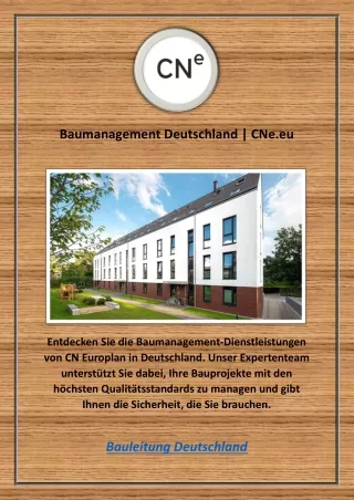 Baumanagement Deutschland | CNe.eu
