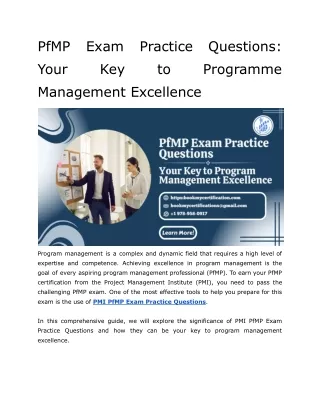 pfmp your management excellence