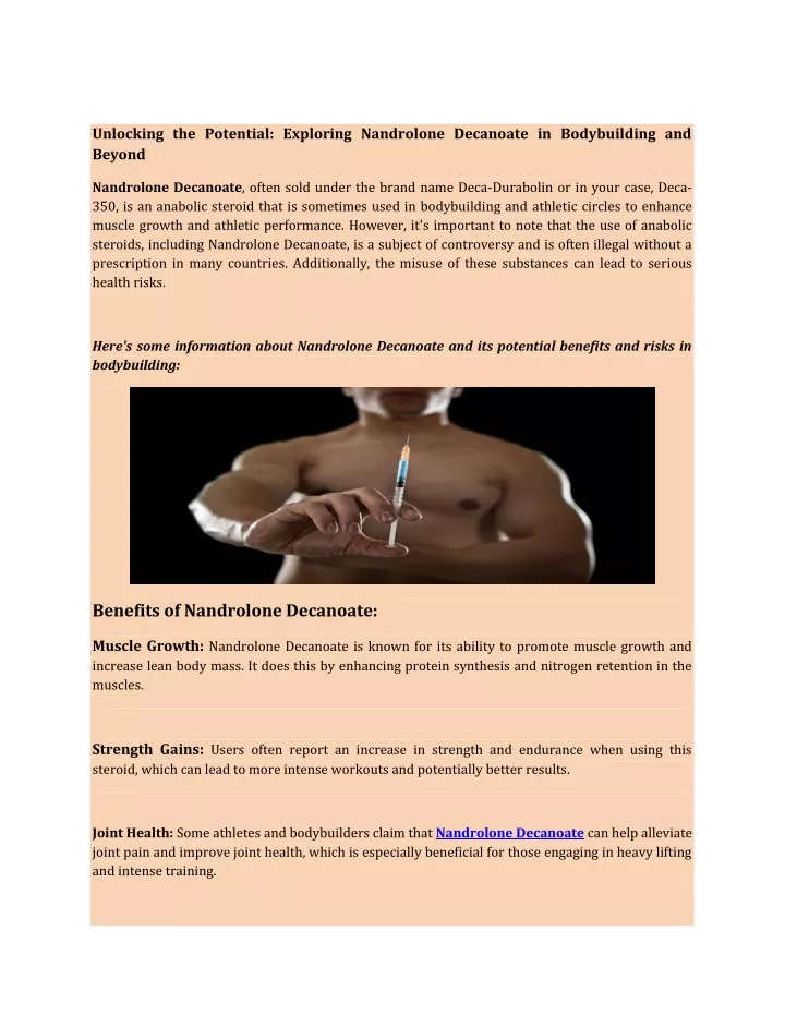 unlocking the potential exploring nandrolone