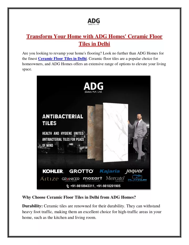 transform your home with adg homes ceramic floor