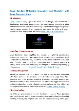 azure devops unlocking scalability