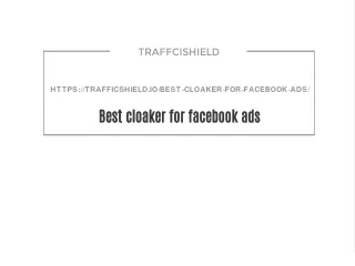 Best cloaker for facebook ads